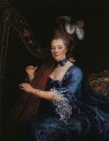 Francois-Hubert Drouais Portrait of Genevieve Rinteau de Verrieres, Mistress of Maurice de Saxe Germany oil painting art